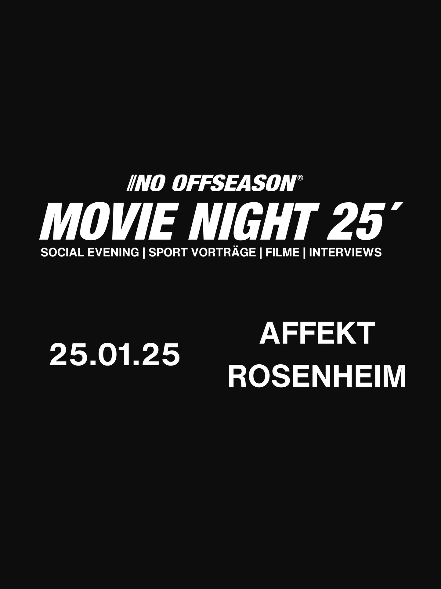 MOVIE NIGHT 25´ TICKET- Affekt Rosenheim